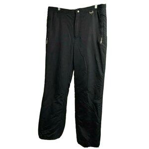 Fera Skiwear Vintage Black Ski Snowboard Pants 36T Pockets Insulated Waterproof